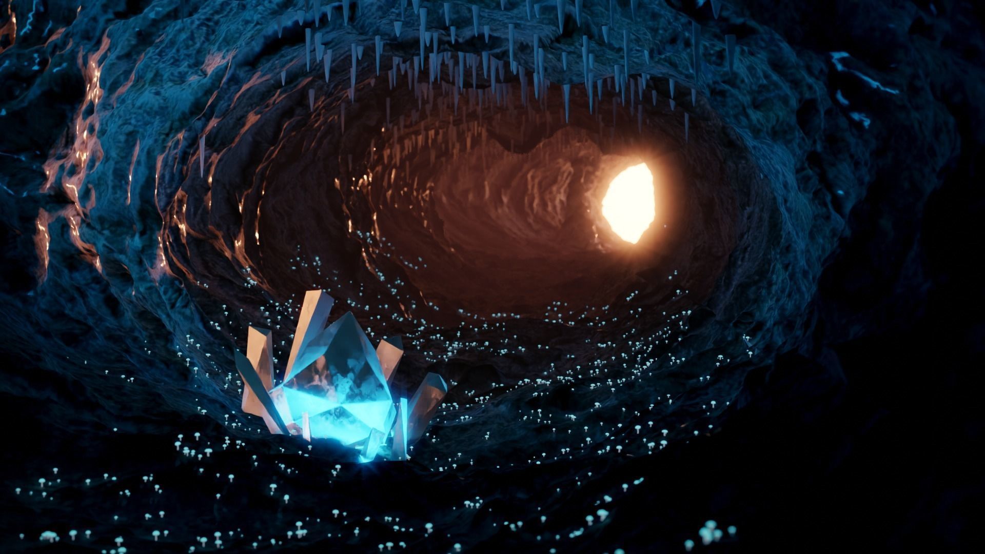 Sci-fi Cave Free 3D model_2