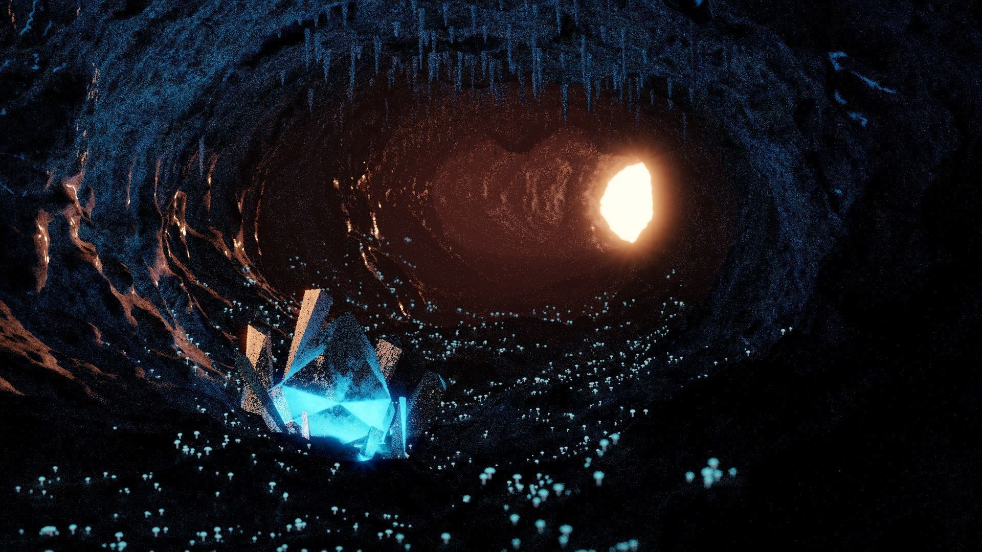 Sci-fi Cave Free 3D model_3