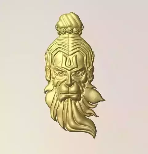HAnuman Pendant gold silver Printable