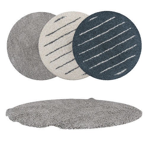 Round Rug Set 212 3D model