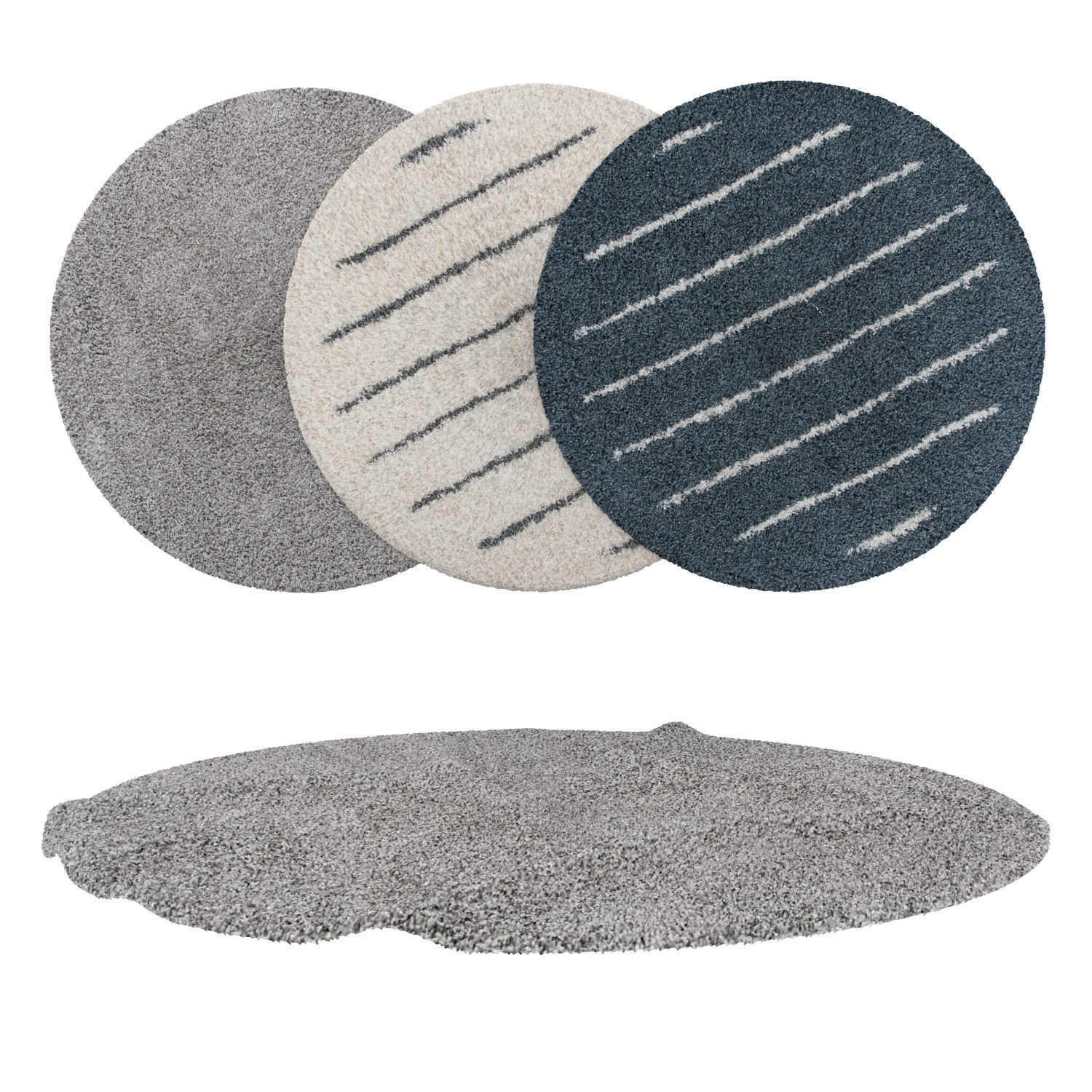 Round Rug Set 212 3D model_0
