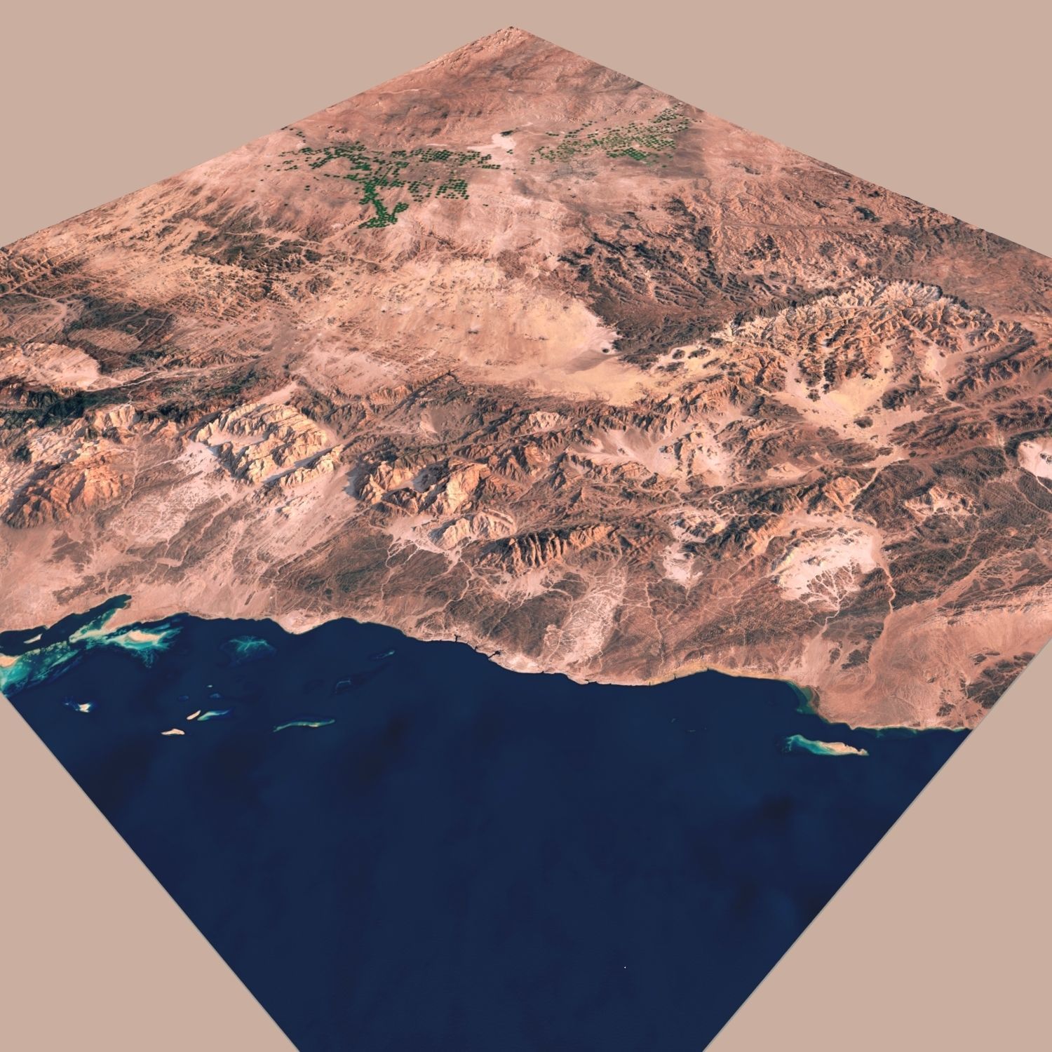 NEOM LINE city terrain model in Saudi Arabia desert 3D model_7