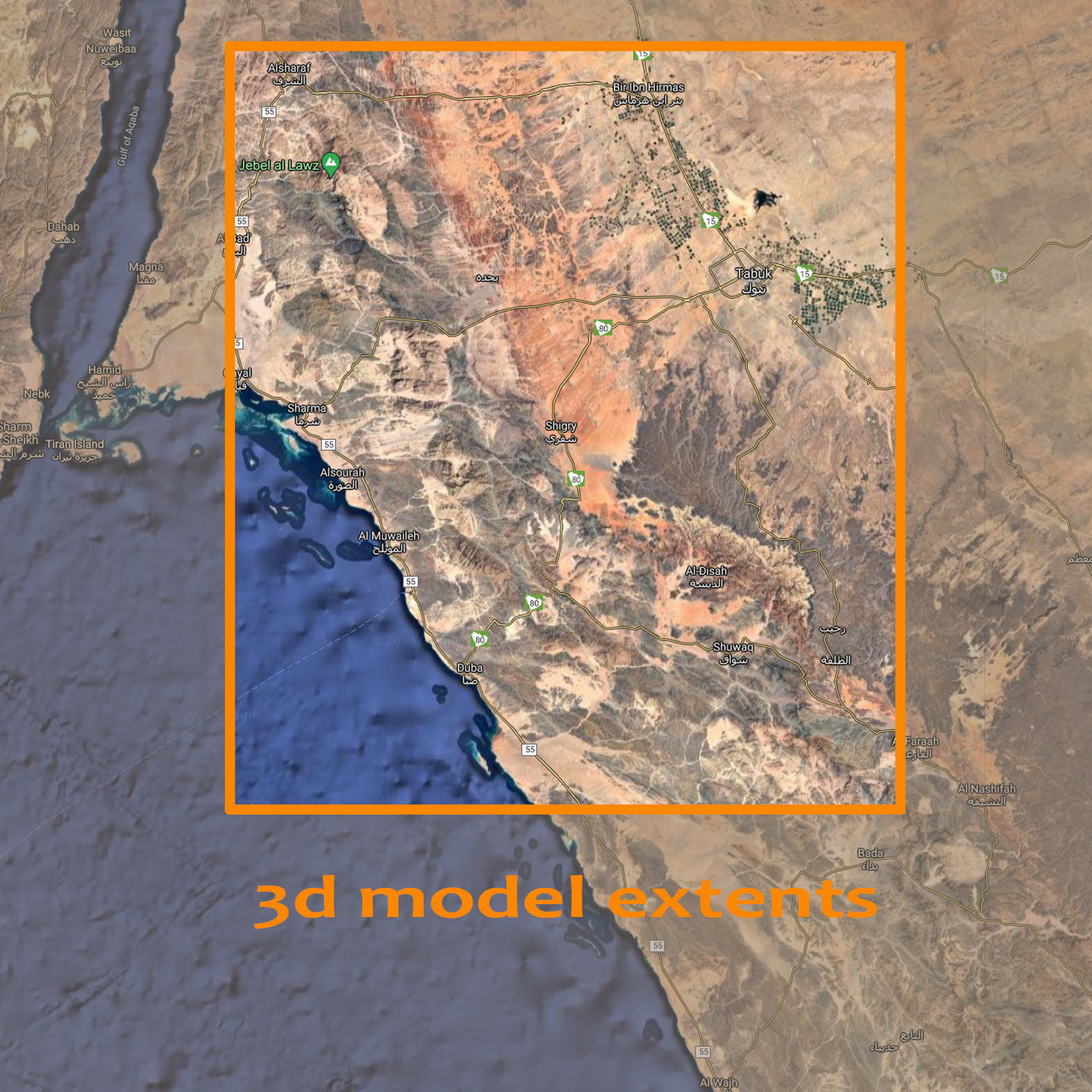 NEOM LINE city terrain model in Saudi Arabia desert 3D model_10