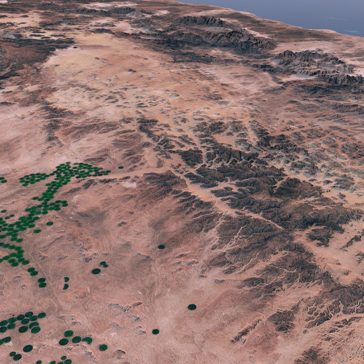 NEOM LINE city terrain model in Saudi Arabia desert 3D model_5