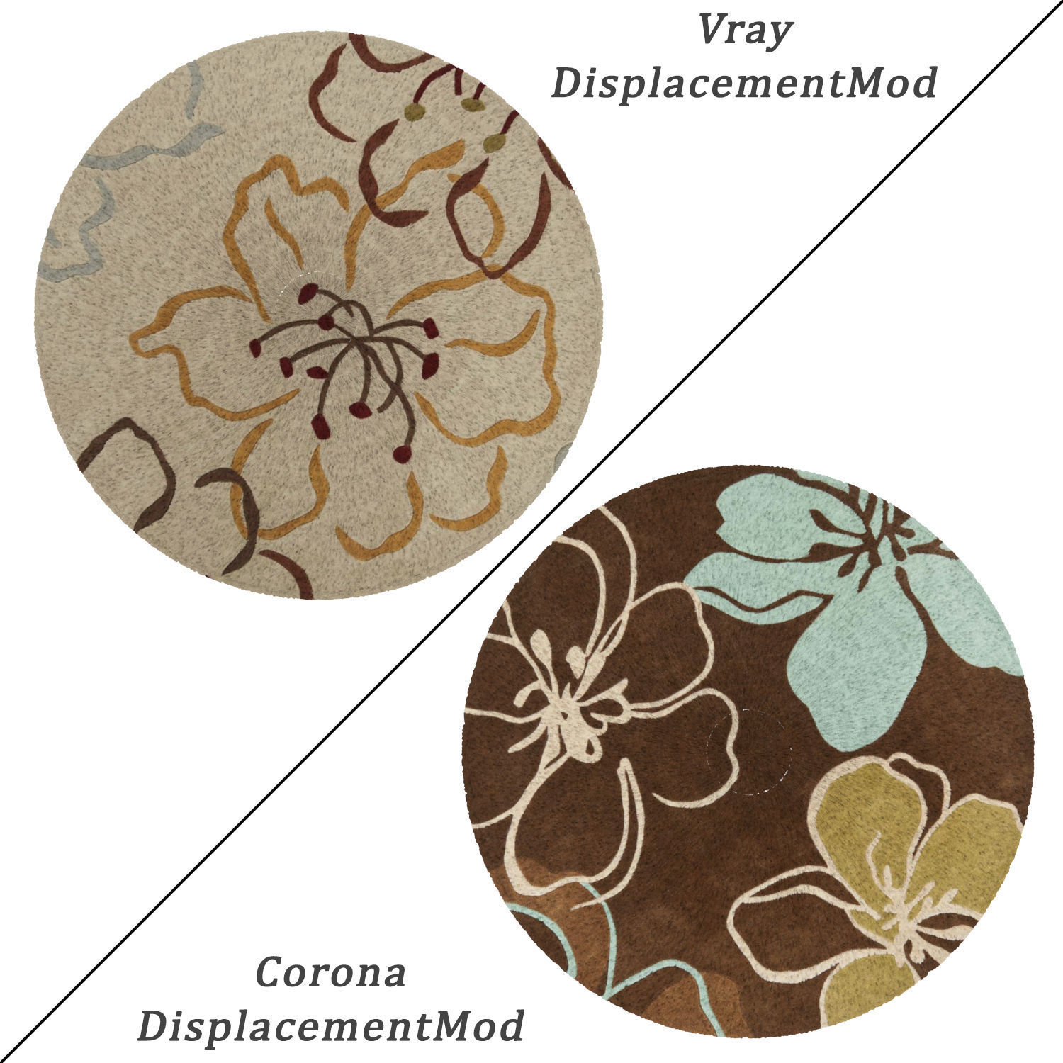 Round Rug Set 214 3D model_1