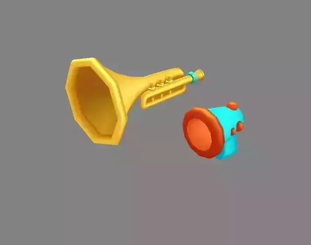 Cartoon megaphone - horn trumpet