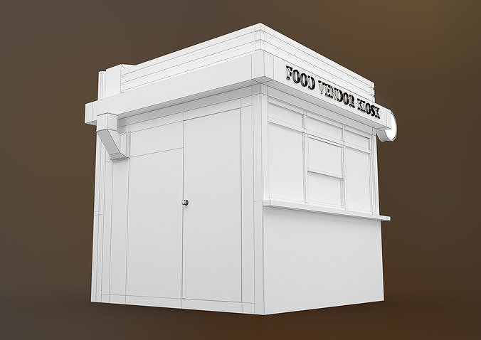 FOOD VENDOR KIOSK TD 3D model 6