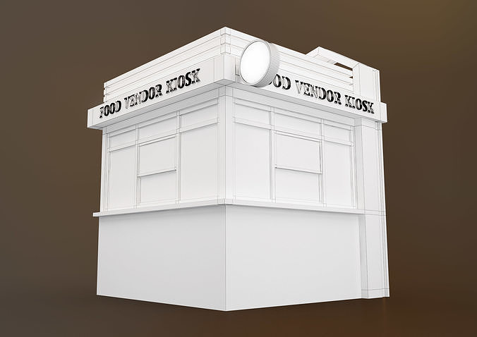 FOOD VENDOR KIOSK TD 3D model 5