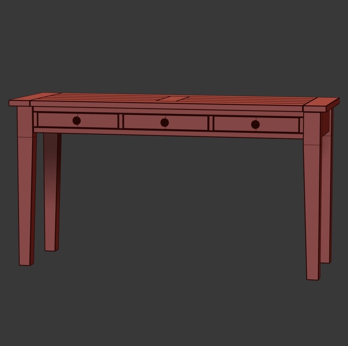 RH 1900S BOULANGERIE CONSOLE WITH STORAGE  3D model_4