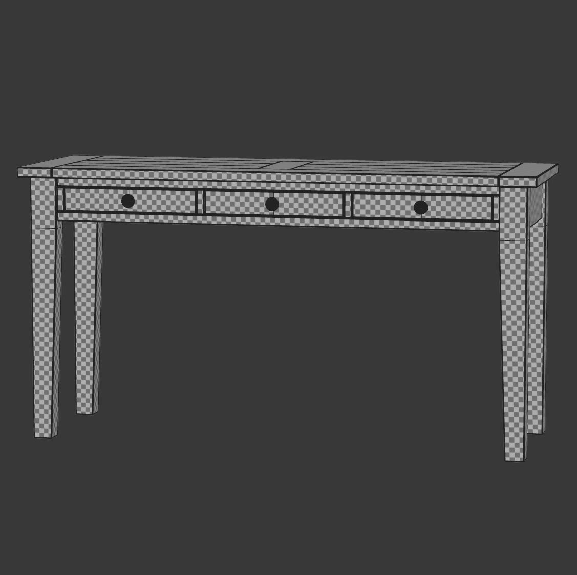 RH 1900S BOULANGERIE CONSOLE WITH STORAGE  3D model_5