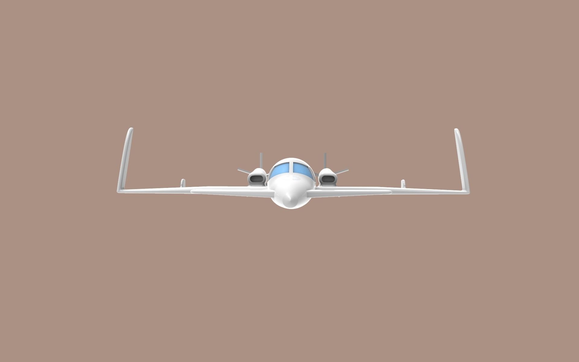 Beech Starship 3D print model_4