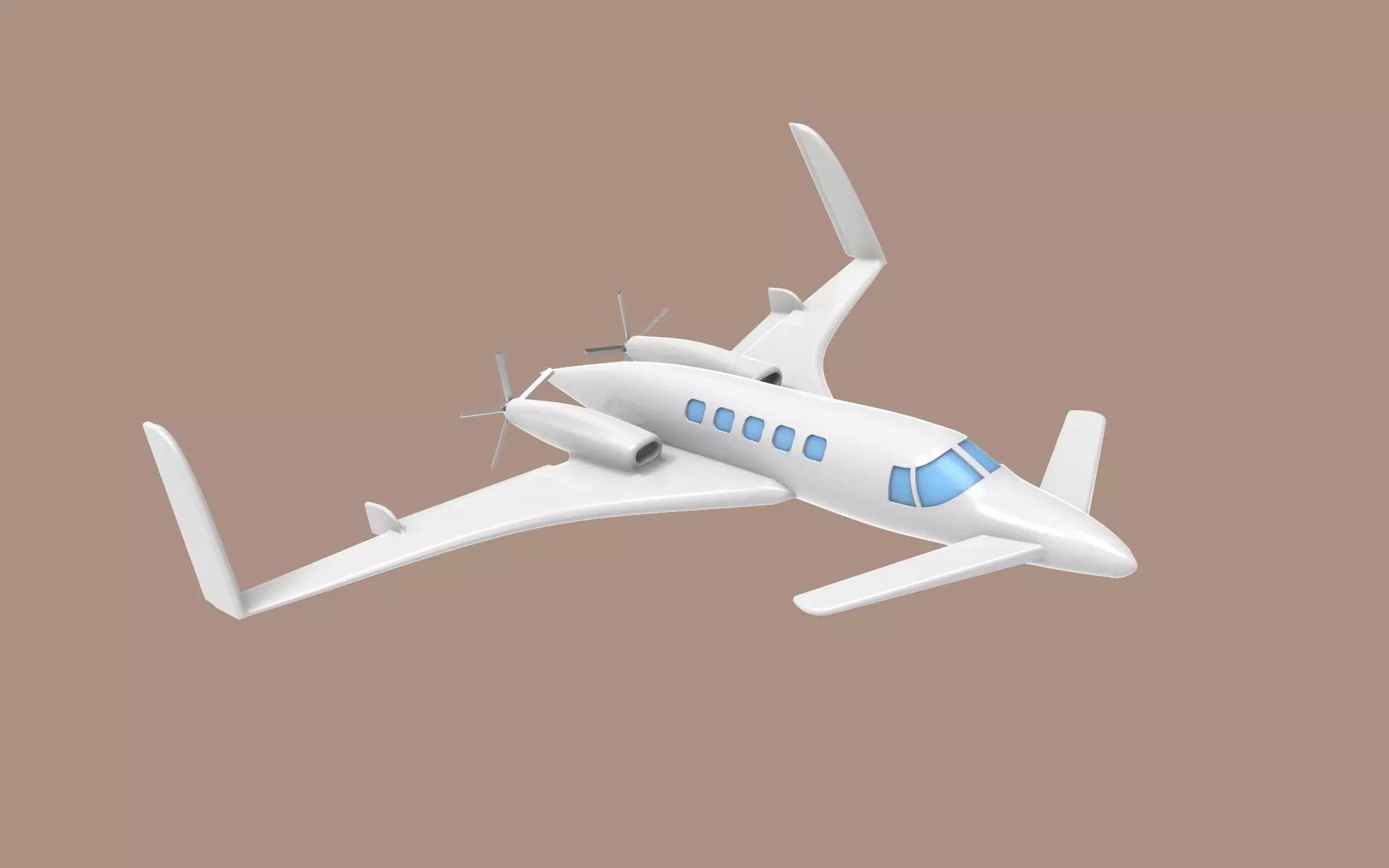 Beech Starship 3D print model_0