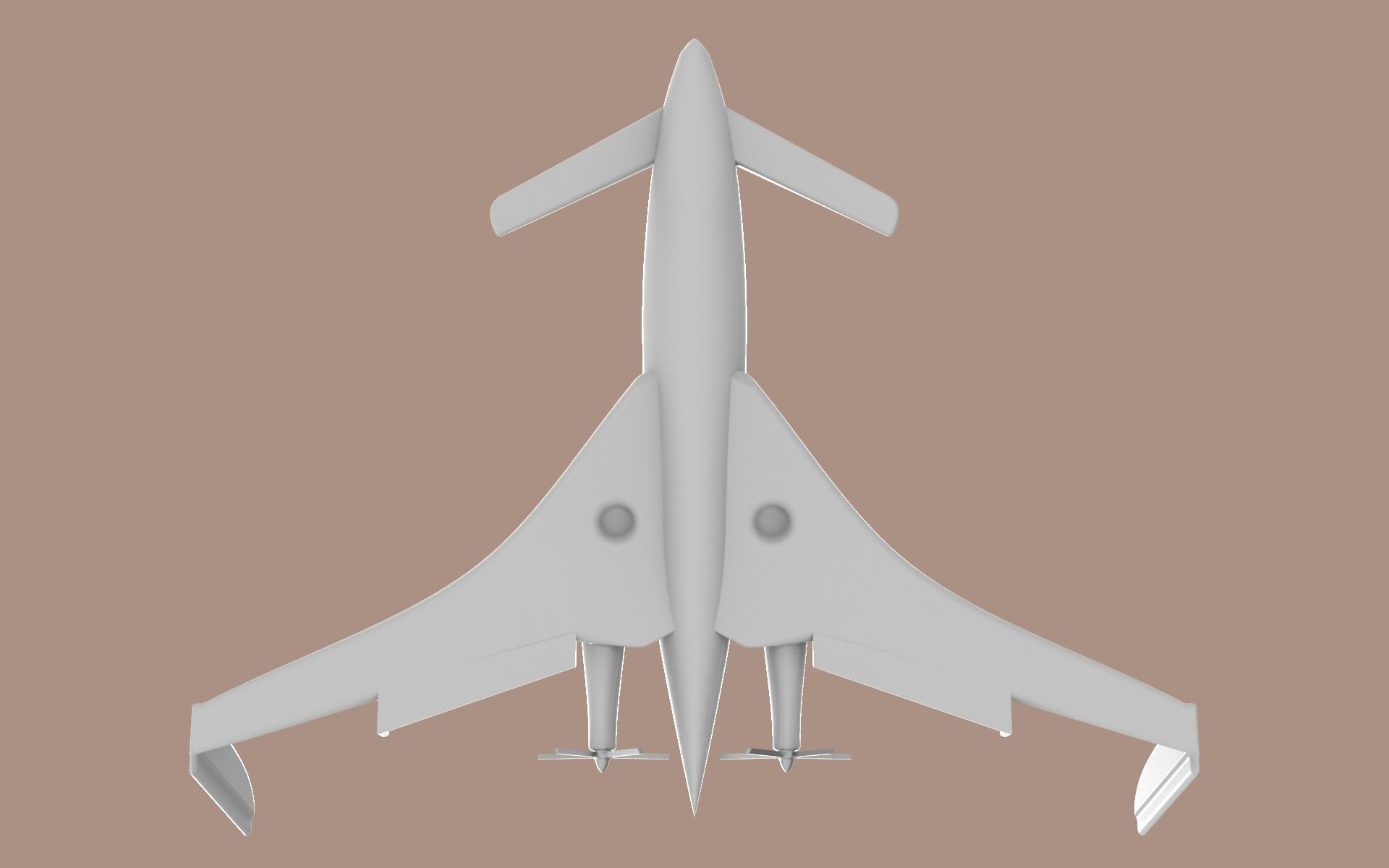 Beech Starship 3D print model_3