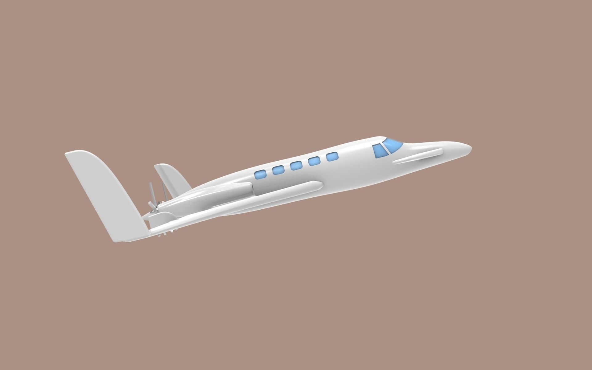 Beech Starship 3D print model_1