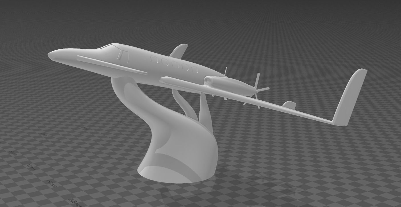 Beech Starship 3D print model_9