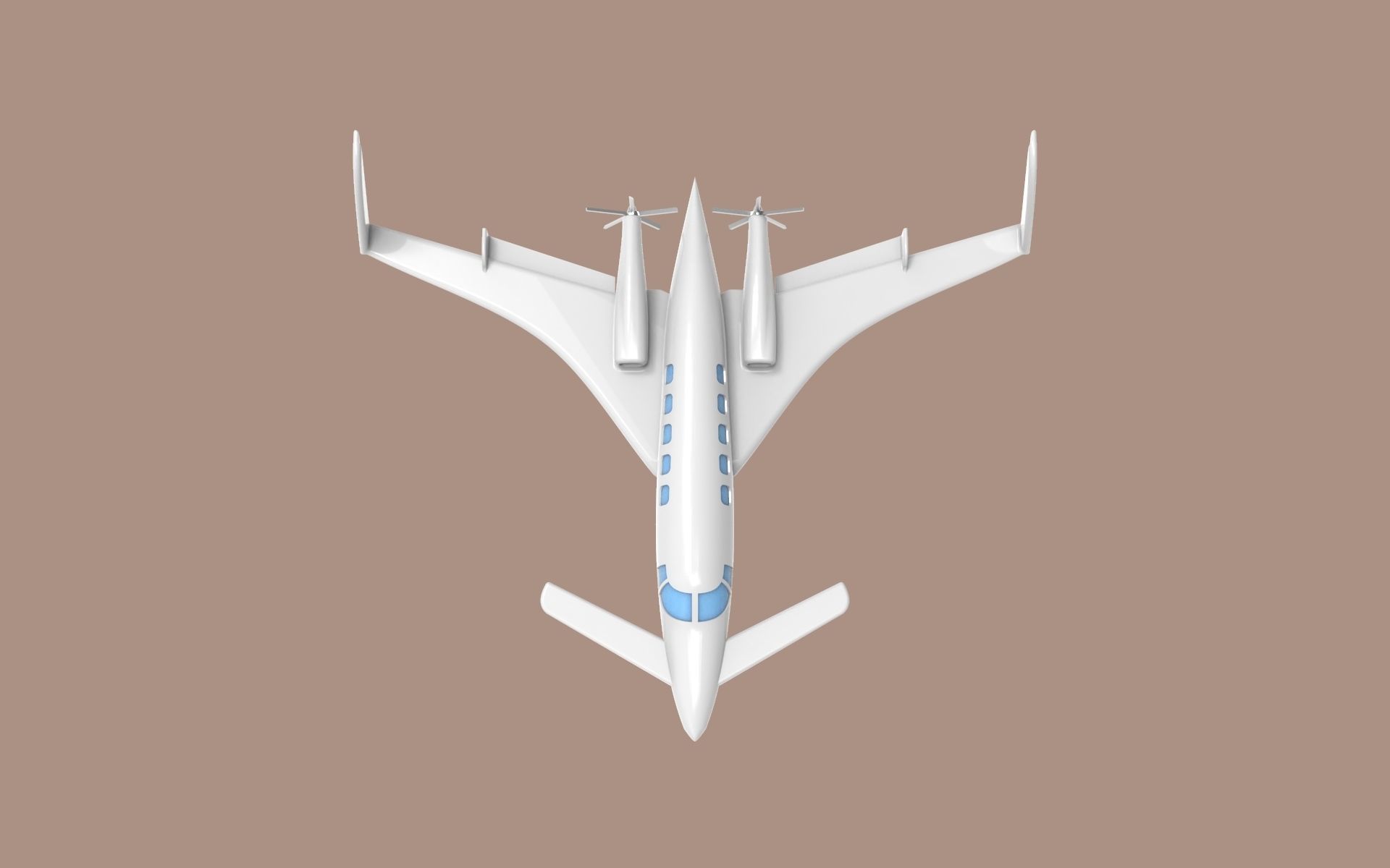 Beech Starship 3D print model_2