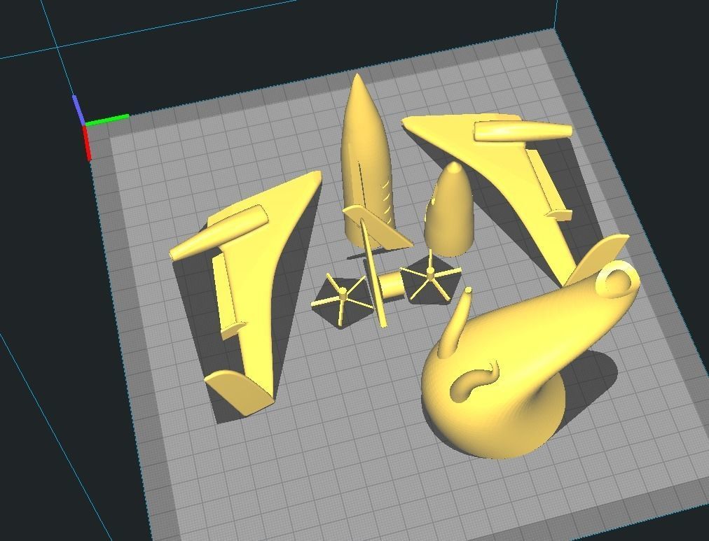 Beech Starship 3D print model_7