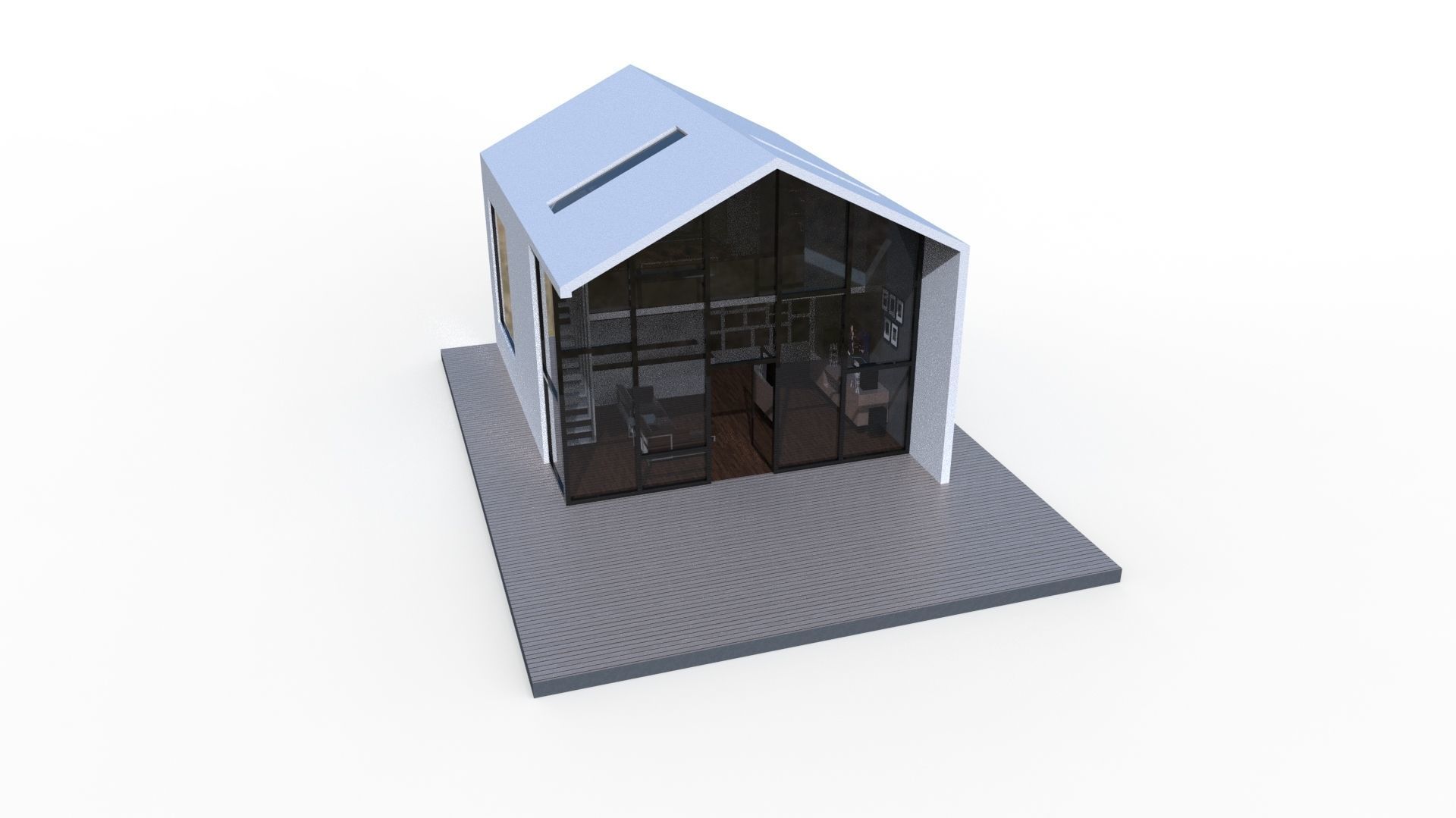 HOUSE Low-poly 3D model_3