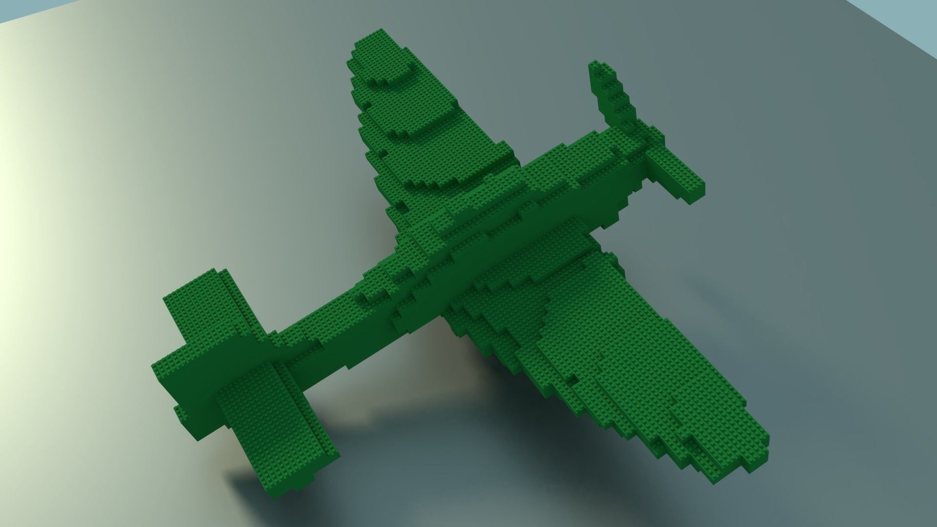 Lego Plane 3D model_2