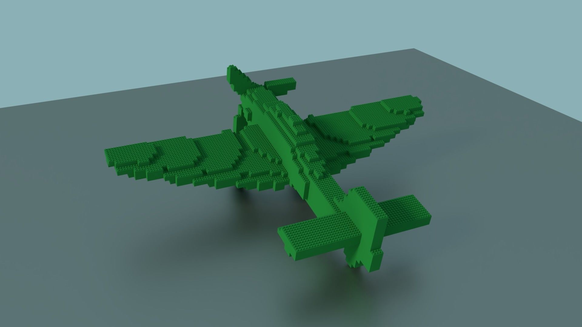 Lego Plane 3D model_3