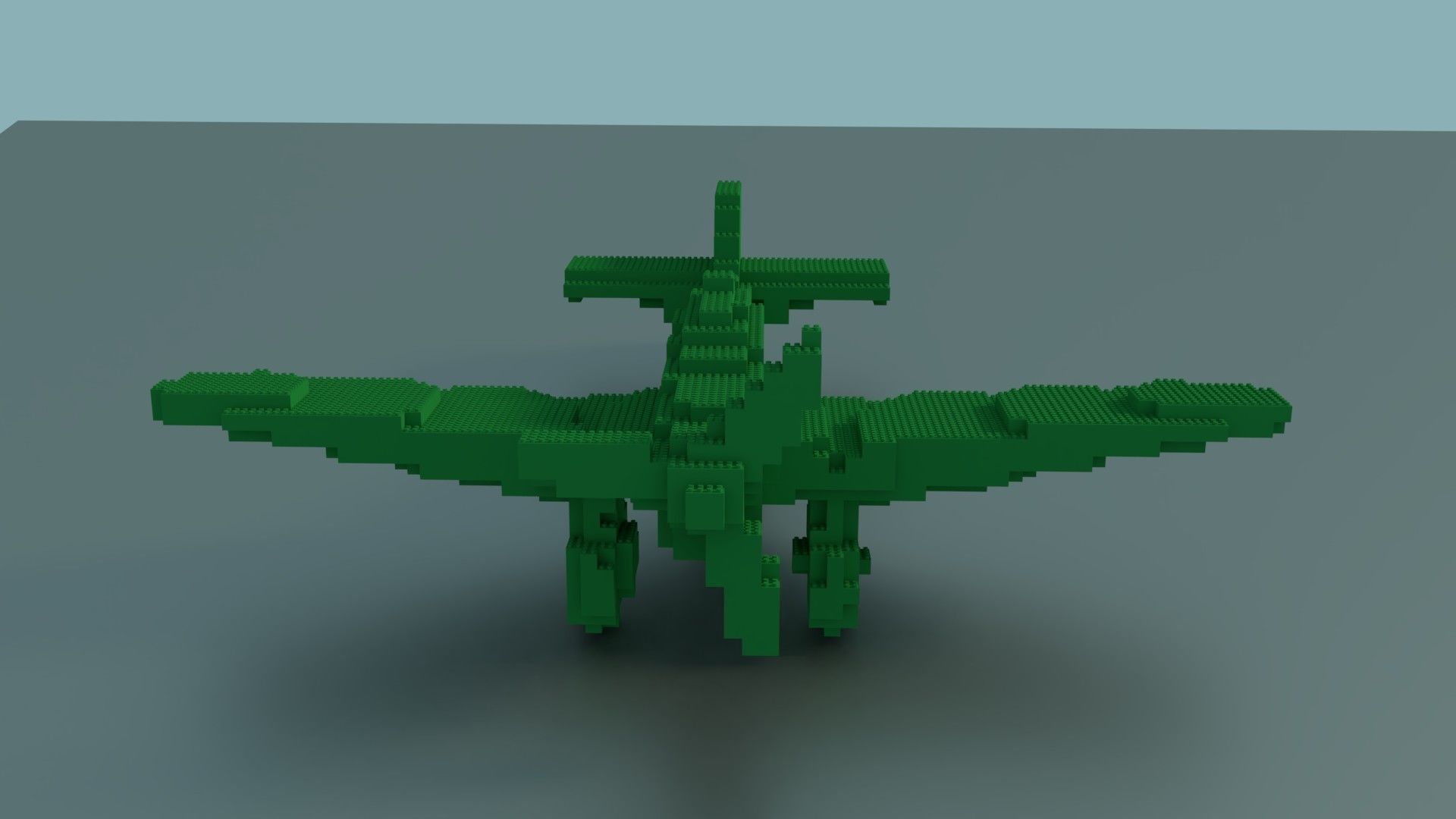 Lego Plane 3D model_1