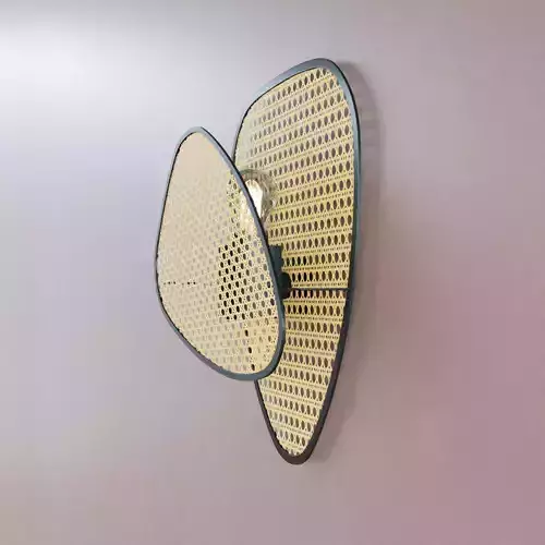 WALL LIGHT RATTAN DOUBLE