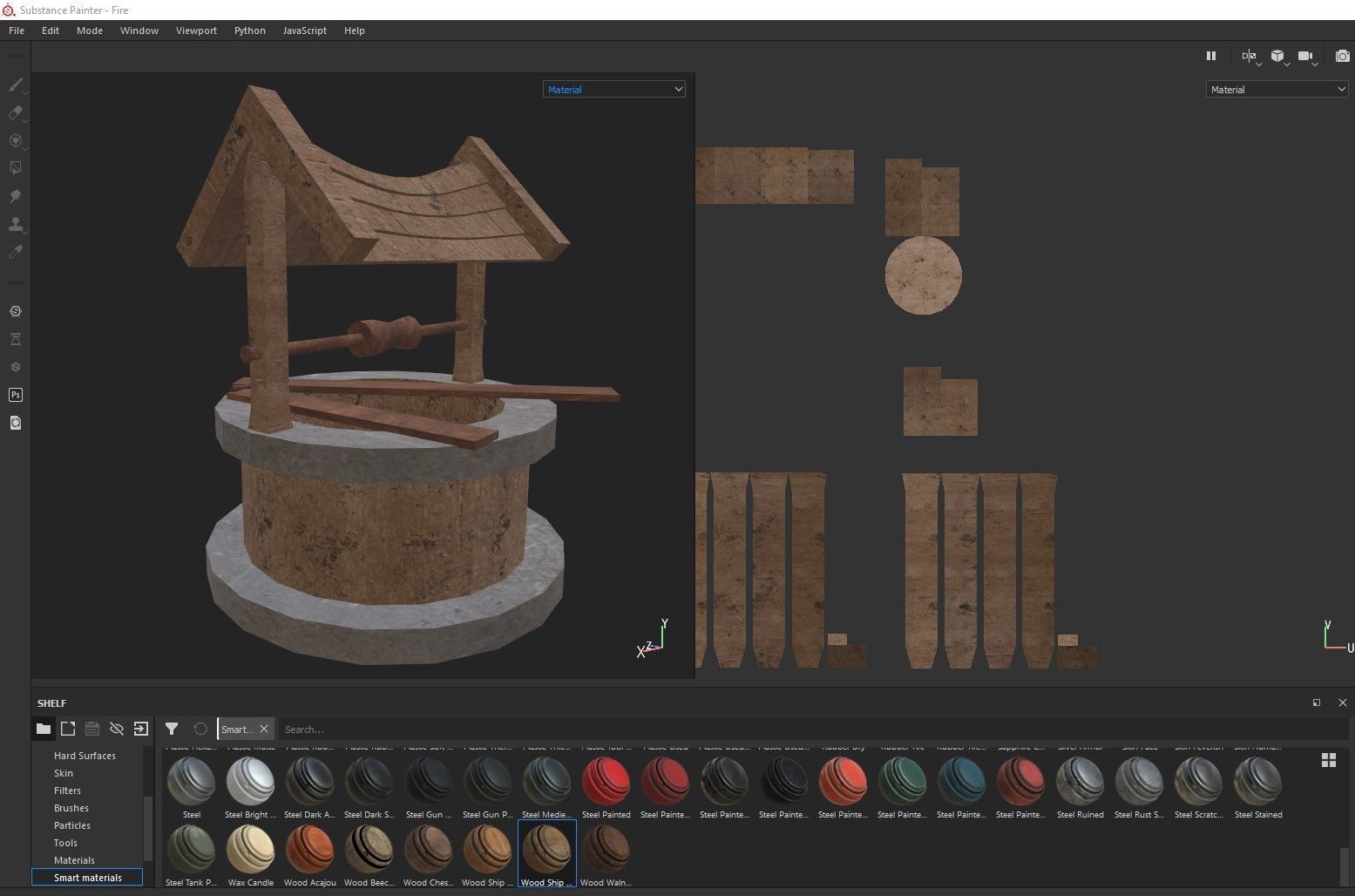 Well or Pit Low-poly 3D model_1