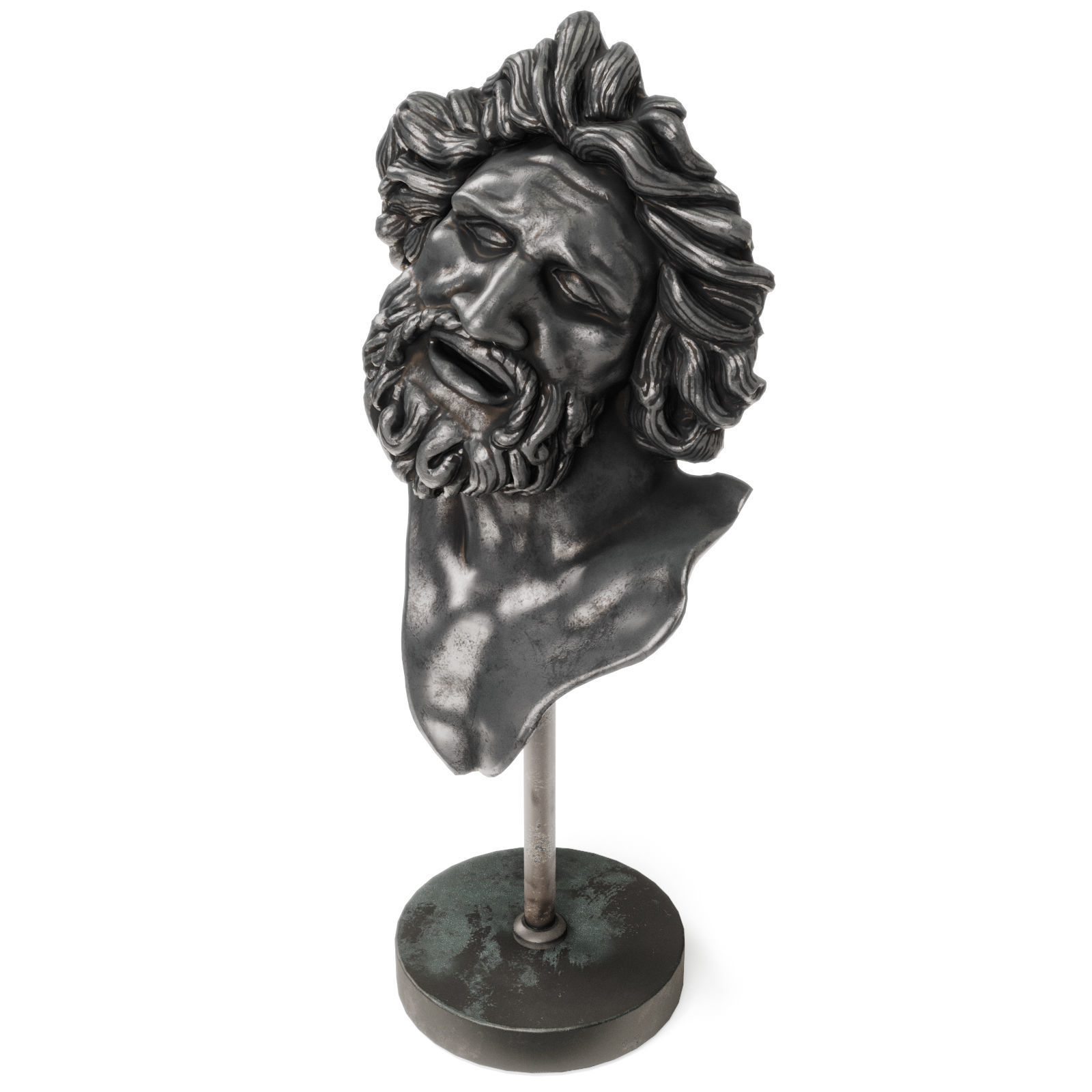 Laocoonte bronze mask 3D model_3