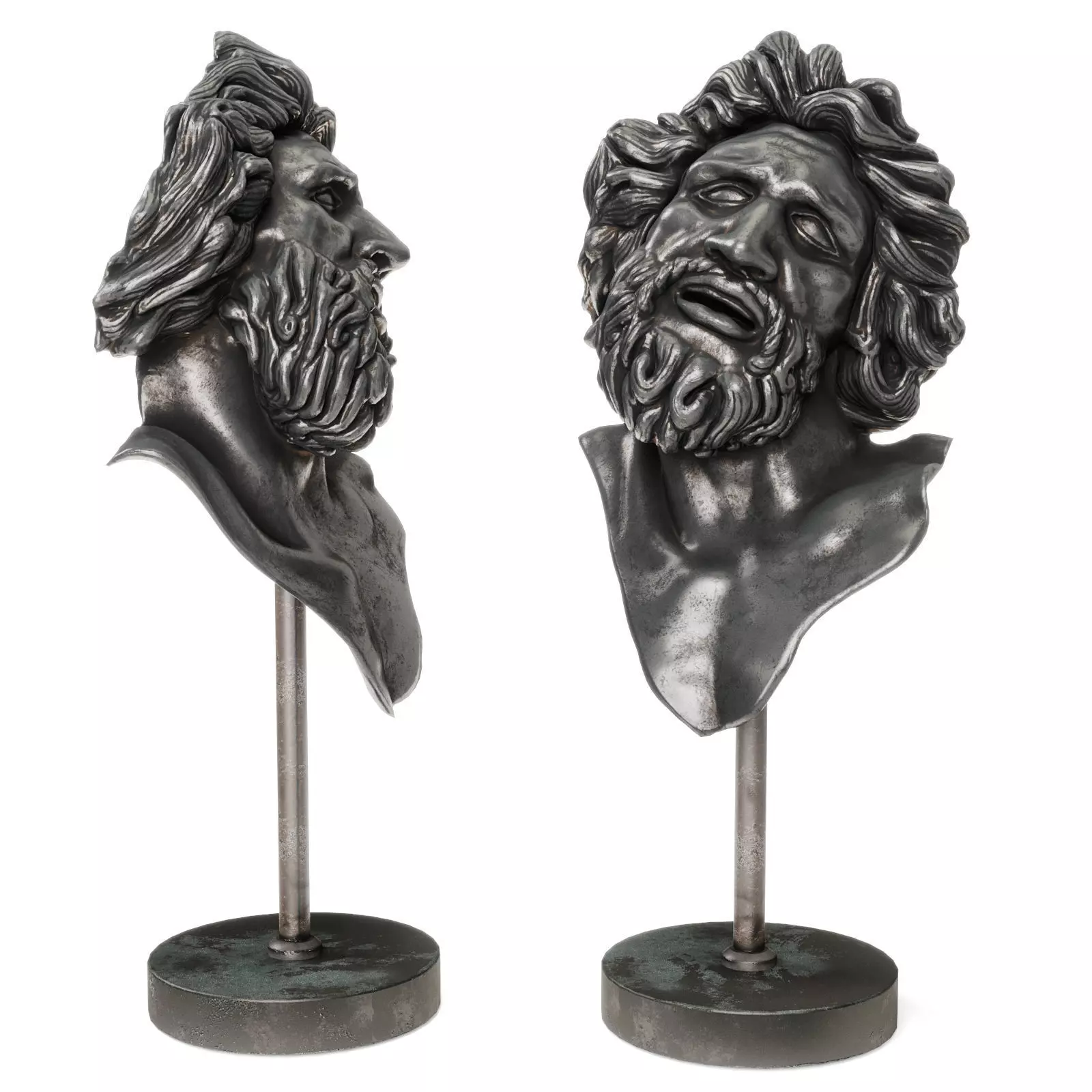 Laocoonte bronze mask 3D model_0