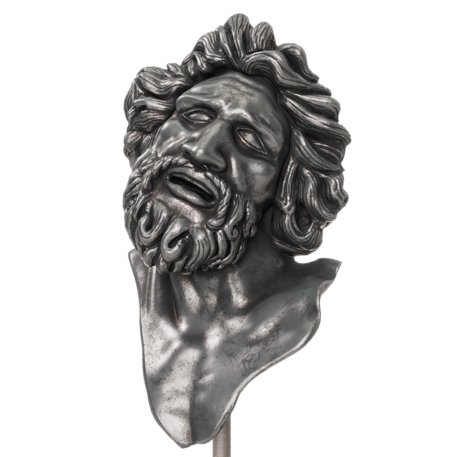 Laocoonte bronze mask 3D model_1