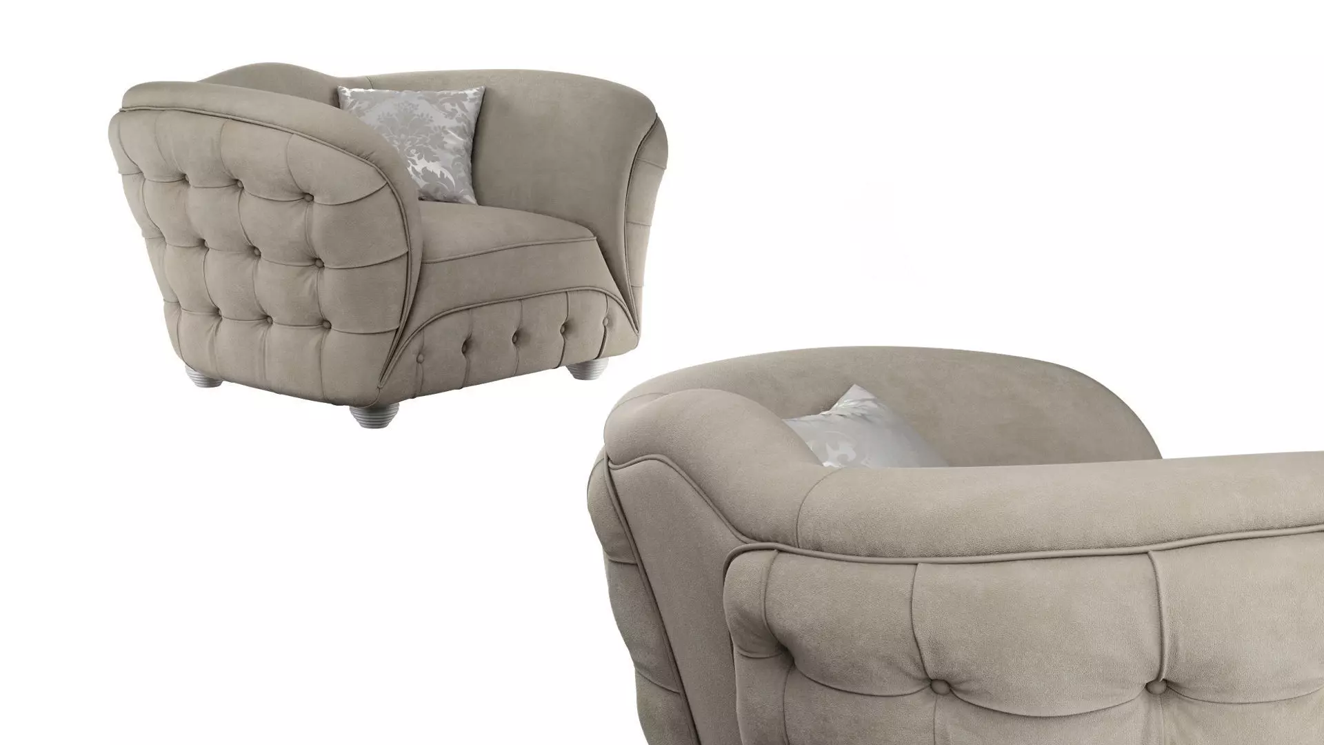 armchair GOLD CONFORT SCARLETT 3D model