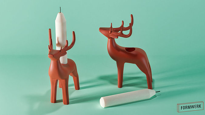 Candleholder Stag 3D printable 3D print model