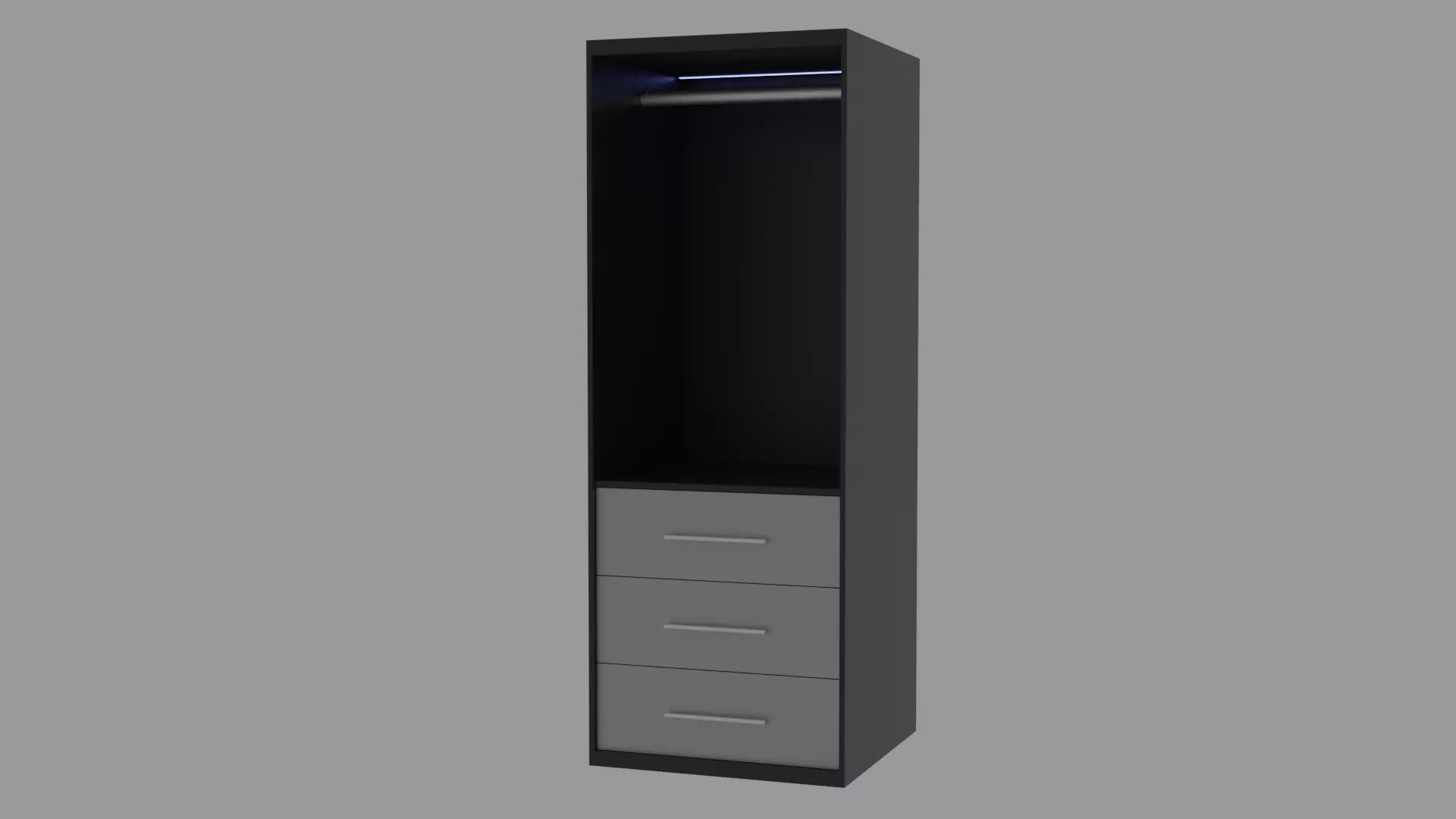 Wardrobe with two drawers Free 3D model