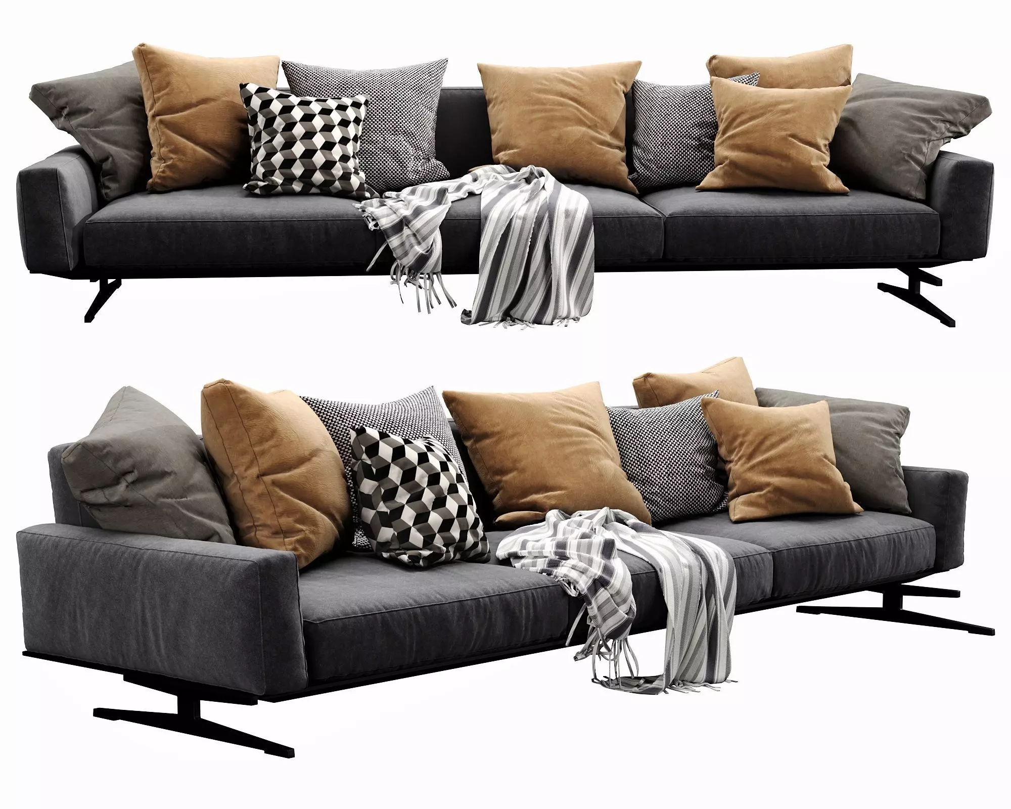 Flexform Soft Dream 3 seater 3D model_0