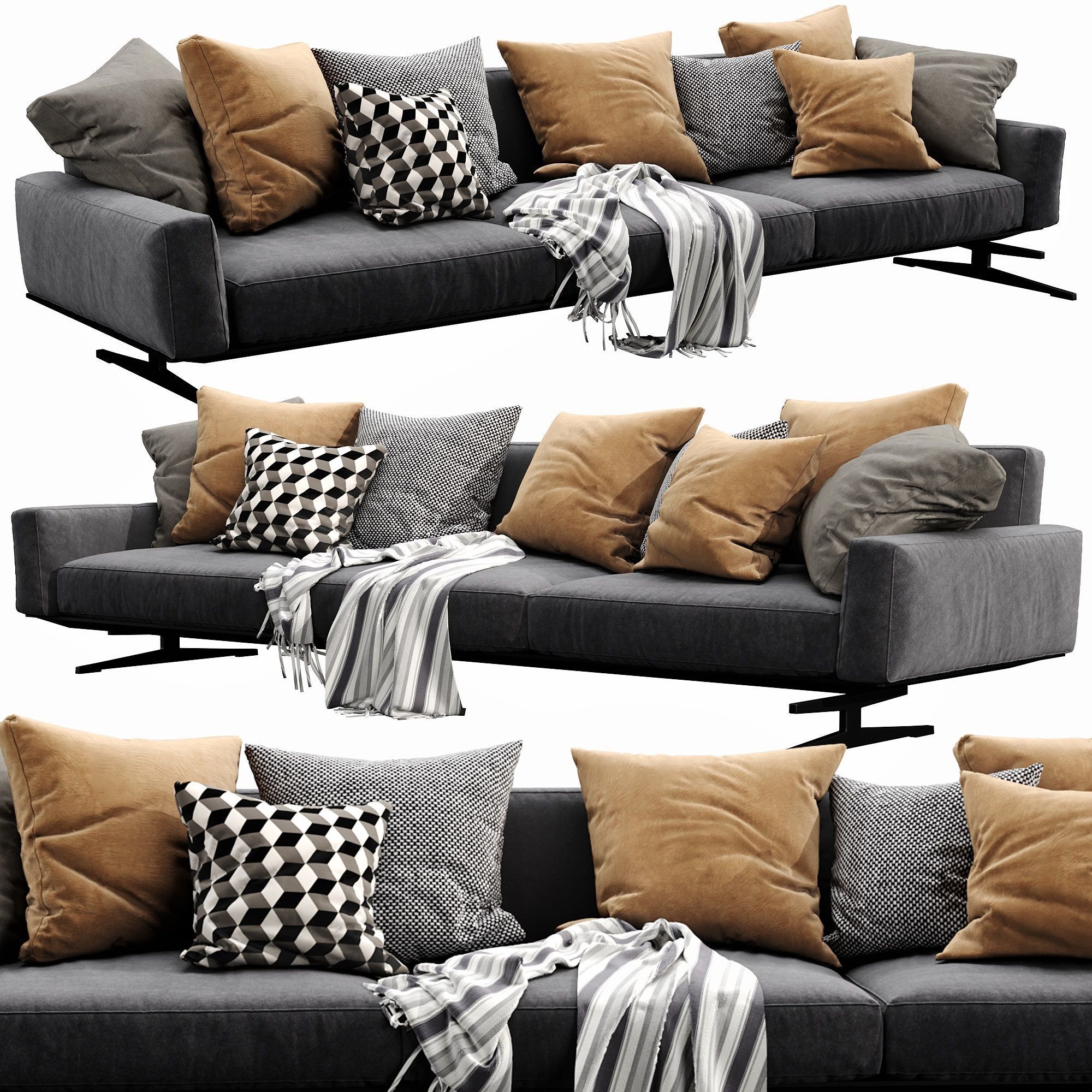 Flexform Soft Dream 3 seater 3D model_5