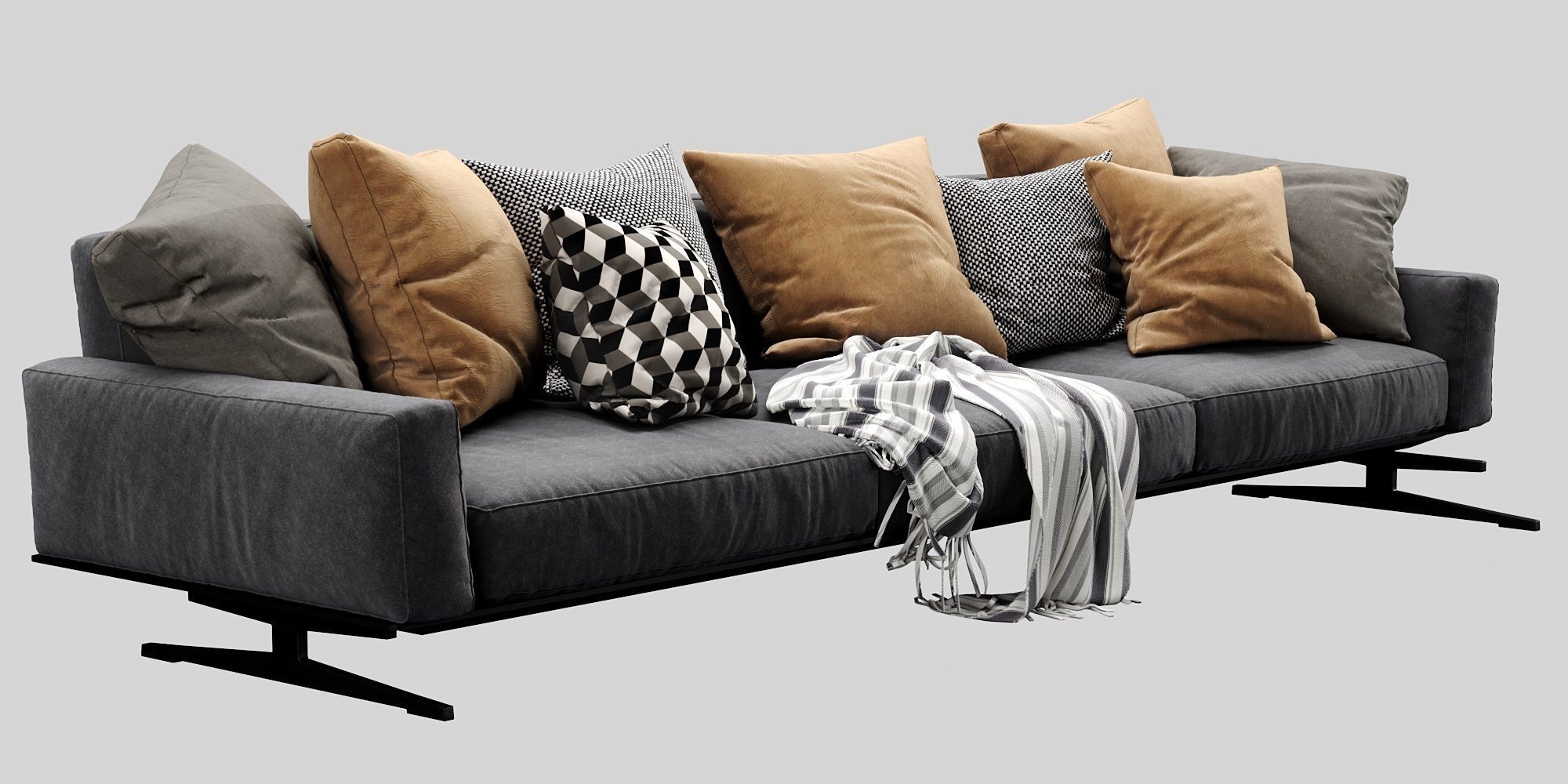 Flexform Soft Dream 3 seater 3D model_10