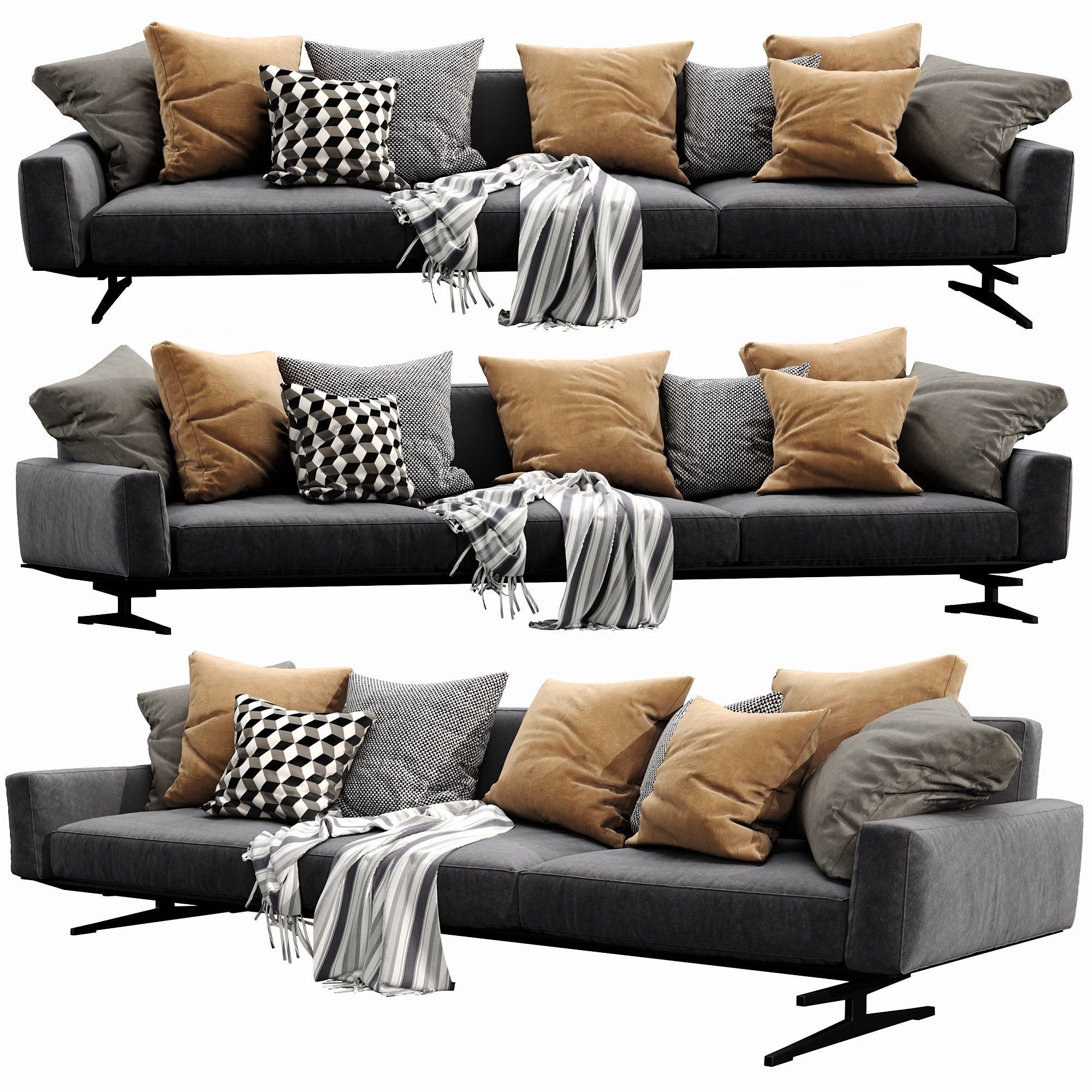 Flexform Soft Dream 3 seater 3D model_1