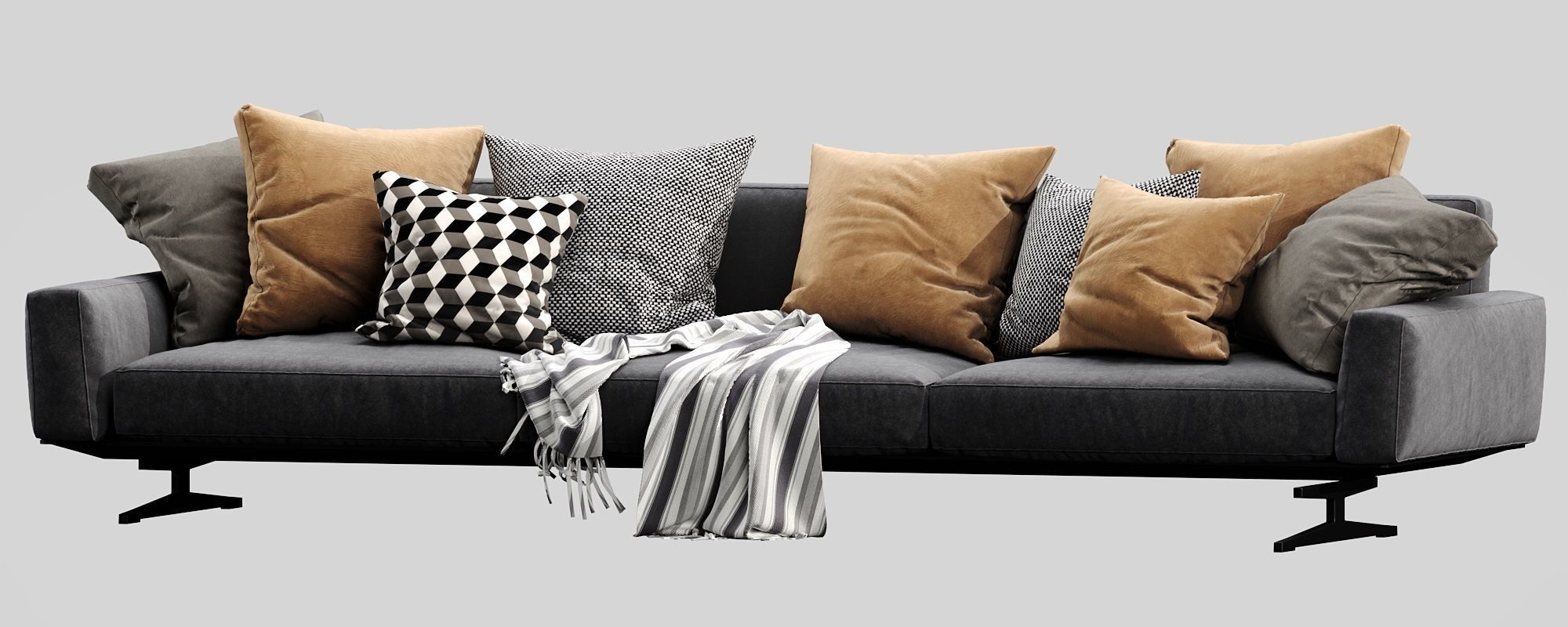 Flexform Soft Dream 3 seater 3D model_9