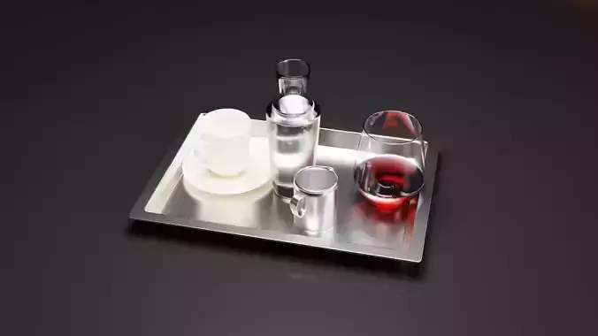 Metal Food Tray 3D model