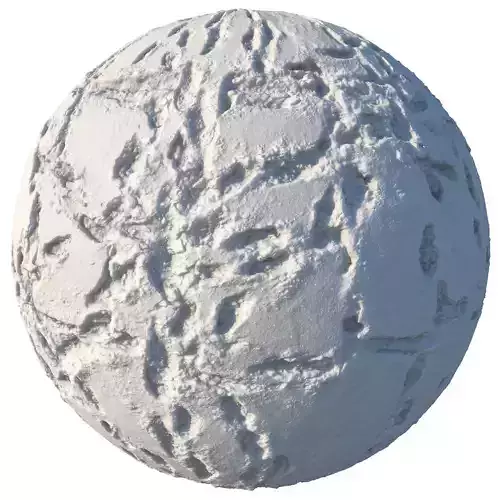 Snow material with footprints 8k seamless 3D model