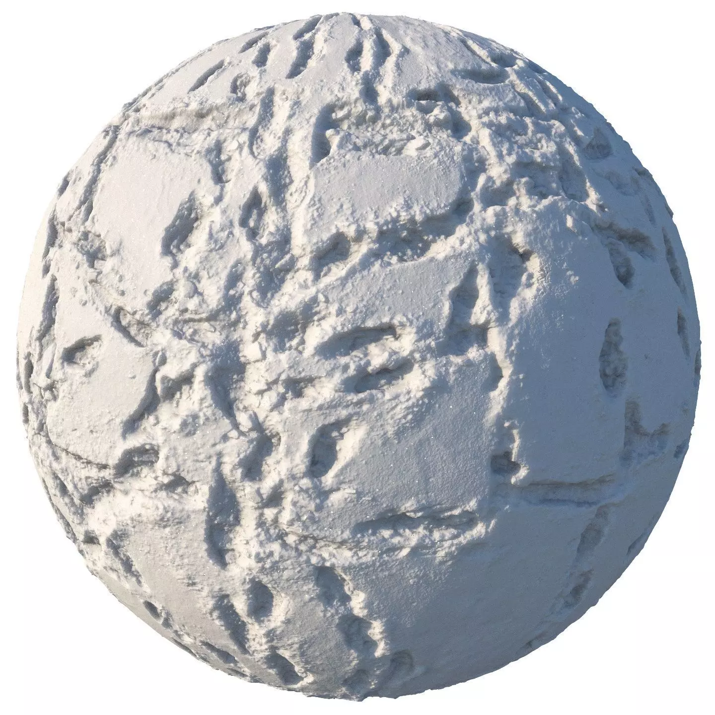 Snow material with footprints 8k seamless 3D model_0