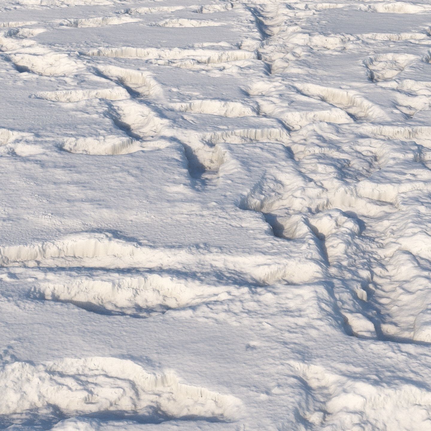Snow material with footprints 8k seamless 3D model_3