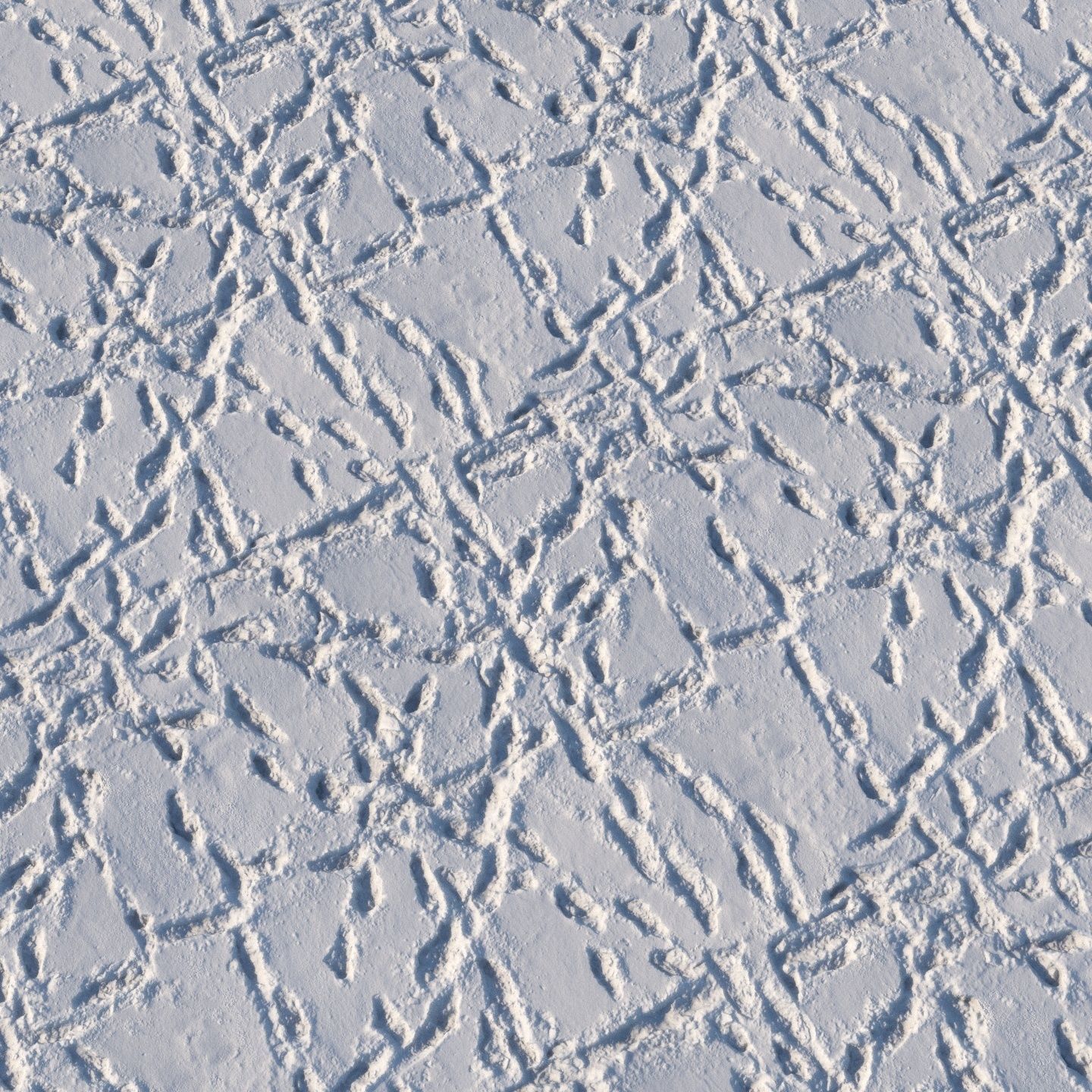 Snow material with footprints 8k seamless 3D model_4