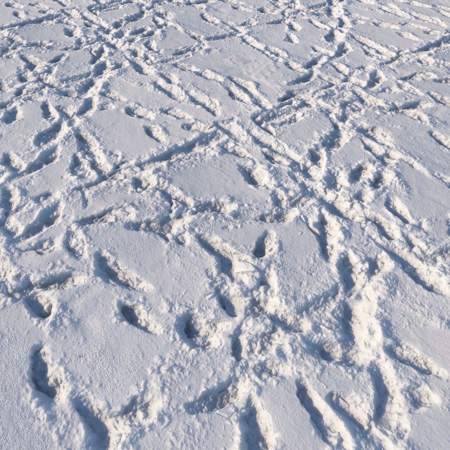 Snow material with footprints 8k seamless 3D model_6