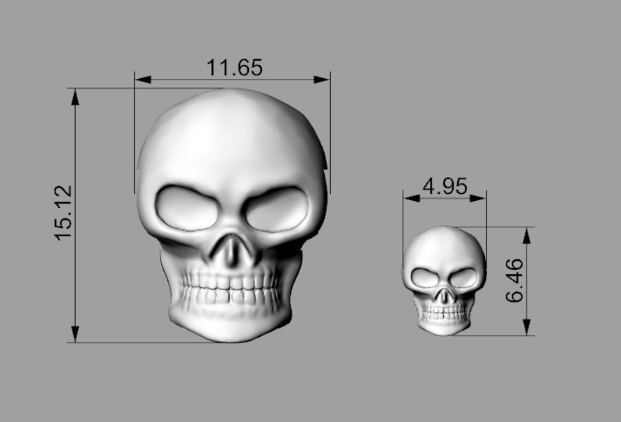 Skull cross chain links 3D print model_6