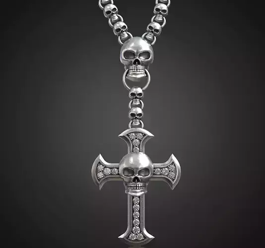 Skull cross chain links