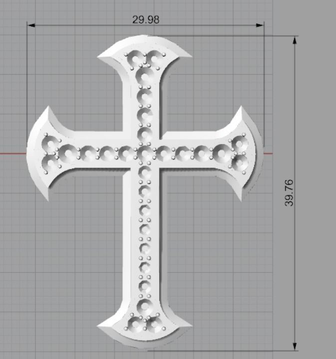 Skull cross chain links 3D print model_5