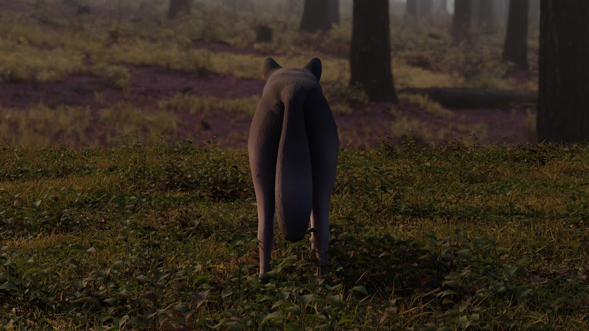 Wolf LowPoly Low-poly 3D model_5