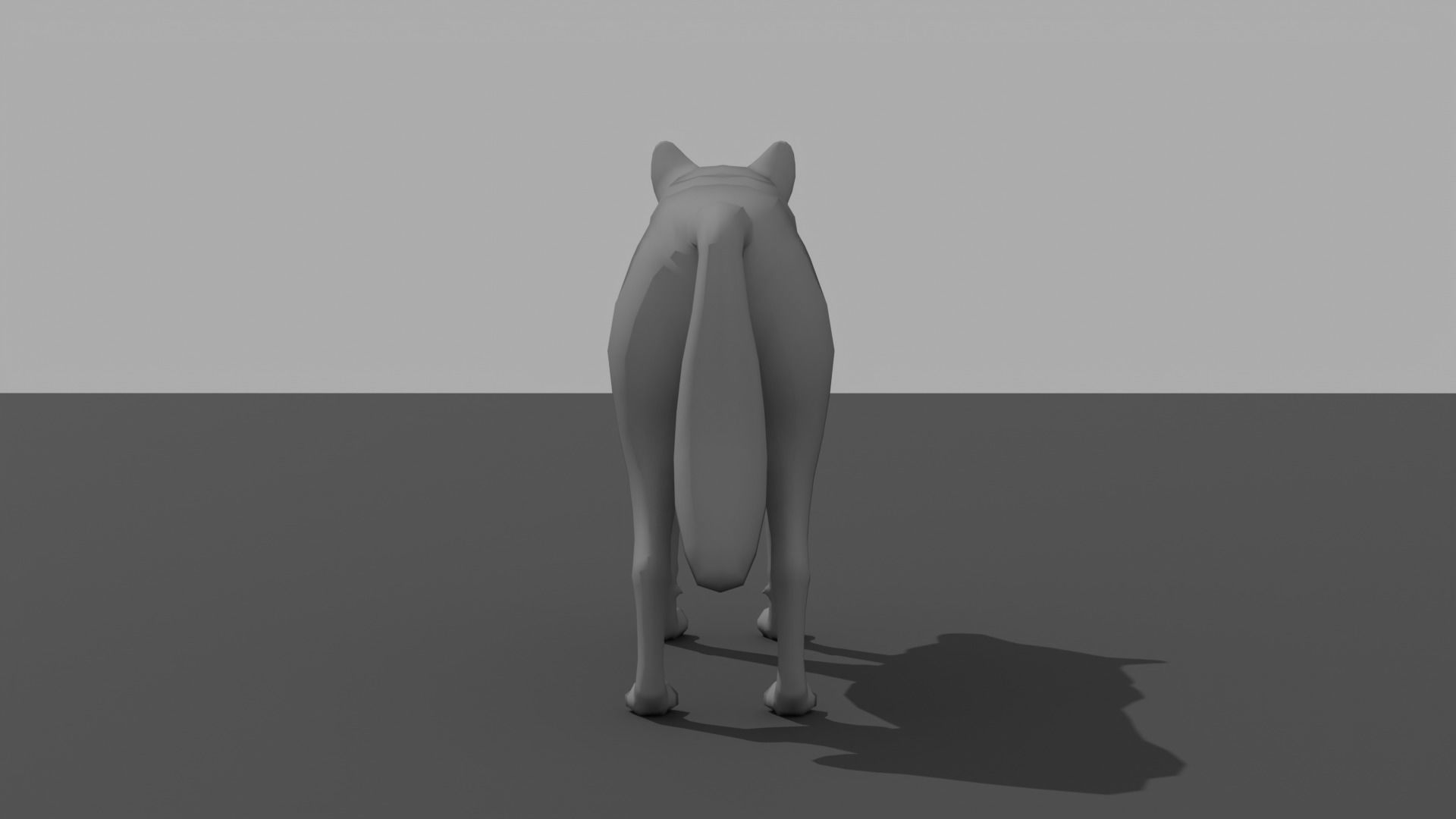 Wolf LowPoly Low-poly 3D model_9