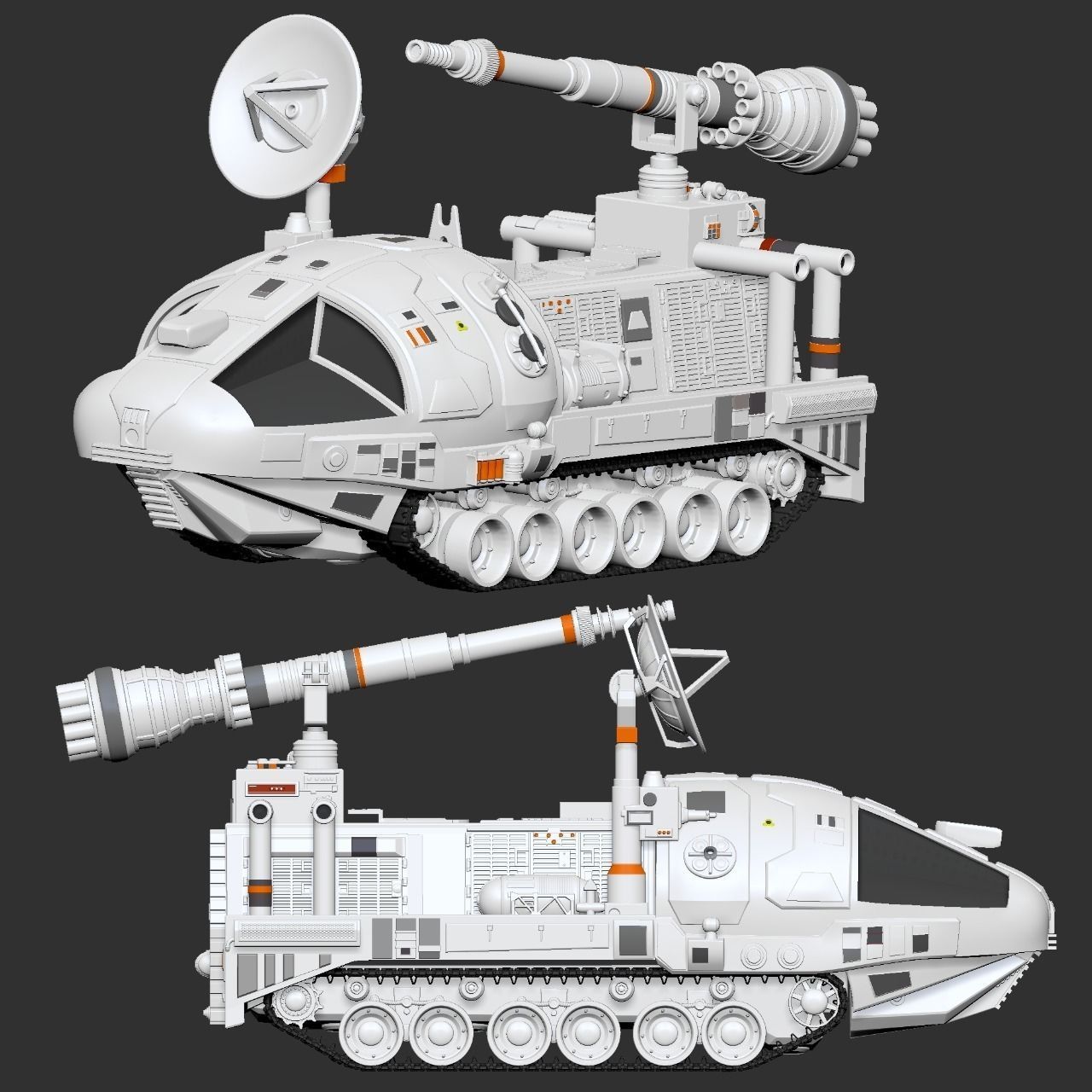 Space 1999 Alpha Laser Tank 3D print model_5